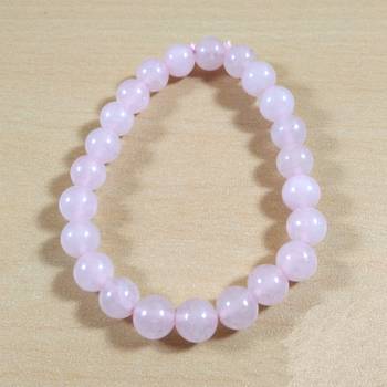 Rose Quartz Beads Bracelet Size 8MM Unisex Bracelet Chakra 1