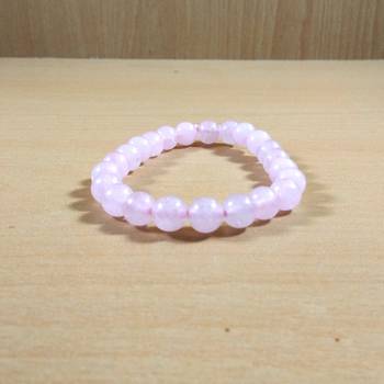 Rose Quartz Beads Bracelet Size 8MM Unisex Bracelet Chakra 3