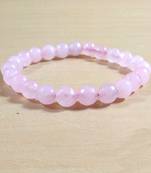 Rose Quartz Diamond Cut Bead Bracelet Size 8MM Unisex Bracelet Yoga Meditation Bracelet Reiki