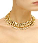 Kundan And Pearls Choker Necklace