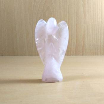 Rose Quartz Gem Angel Size - 3 Inch Natural Gem Chakra  Aura Cleansing 2