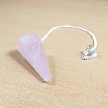 Rose Quartz Gem Dowsing Pendulum Chakra & Reiki  Dowser Dowser Spiritual divination 4