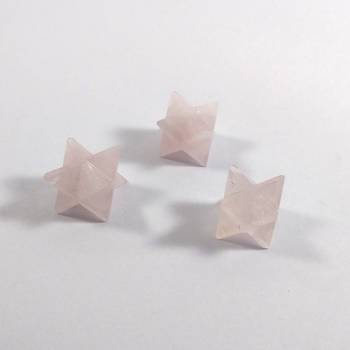 Rose Quartz Gem Merkaba Size - 1Inch Chakra Balancing Reiki  Aura Cleansing 3