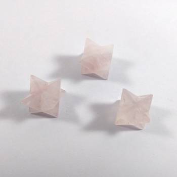 Rose Quartz Gem Merkaba Size - 1Inch Chakra Balancing Reiki  Aura Cleansing 4