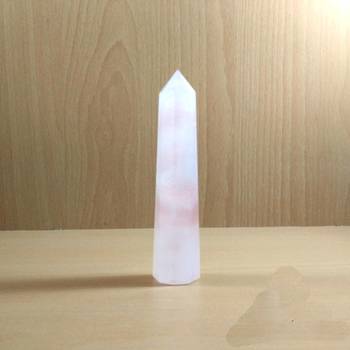Rose Quartz Gem Point Pencil Size -2Inch Single Terminated Point Pencil Tower 1
