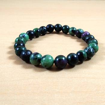 Ruby Zoisite Gem Bead Bracelet Size 8MM Unisex Bracelet Meditation 3