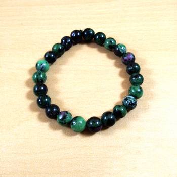 Ruby Zoisite Gem Bead Bracelet Size 8MM Unisex Bracelet Meditation 4