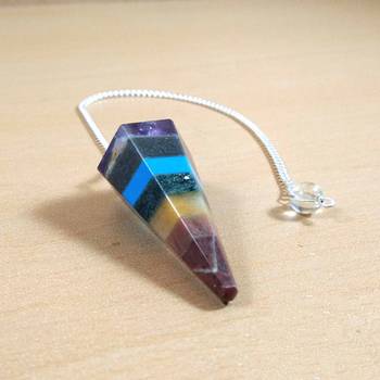 Seven Chakra Gem Dowsing Pendulum Chakra & Reiki  Dowser Dowser Spiritual divination 1
