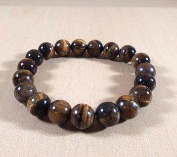 Tiger Eye Bead Bracelet Bead Size-10mm Gem Bracelet Bracelet Reiki Bracelet 2