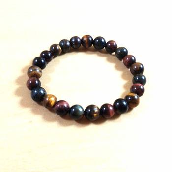 Tiger Eye Bead Bracelet Size 8MM Natural Unisex Bracelet Chakra Balancing  Meditation 3