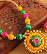 Beautiful Handmade Multicolour Silk Thread Beads Pearl Necklace Set