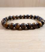 Tiger Eye Diamond Cut Bead Bracelet Size 8MM Unisex Bracelet Chakra balancing