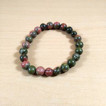 Unakite Gem Bead Bracelet Size 8MMfor men & woment Chakra  Bracelet 1