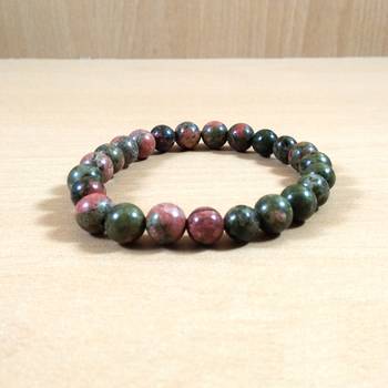 Unakite Gem Bead Bracelet Size 8MMfor men & woment Chakra  Bracelet 3