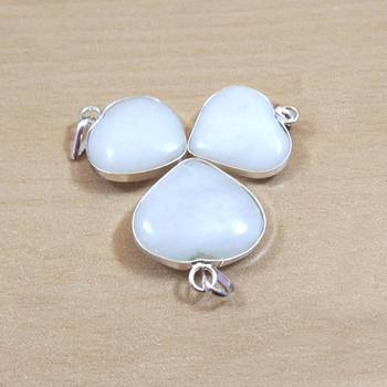 White Agate Heart Pendant Natural Gem Original  Chakra Balancing 3