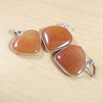 Yellow Aventurine Heart Pendant Natural Gem Original  Chakra Balancing 2