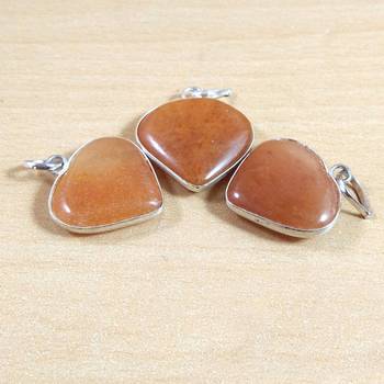 Yellow Aventurine Heart Pendant Natural Gem Original  Chakra Balancing 3