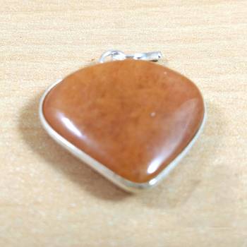 Yellow Aventurine Heart Pendant Natural Gem Original  Chakra Balancing 4