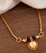 Gold agate mangalsutra