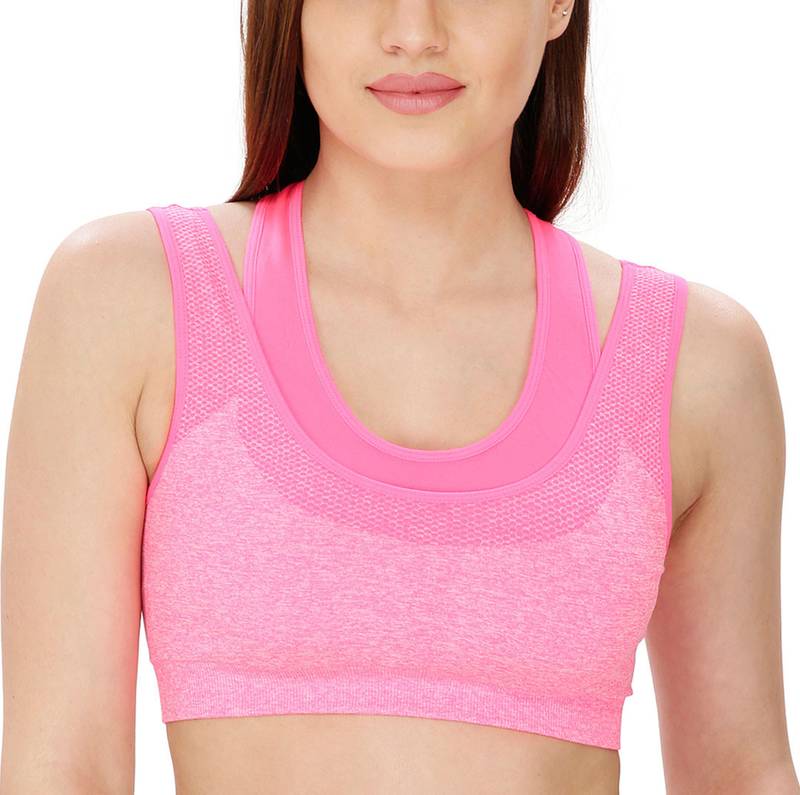 Pink Color Sports Bra.