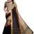 Black printed cotton silk   saree with blouse