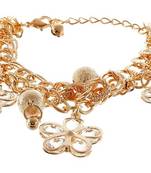 gold metal charm bracelet AJB8