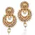 Pearl polki glowing kundan white dangler earring HSEAZ002WH