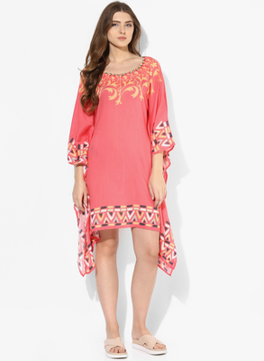 Pink Coloured Printed Kaftan 1