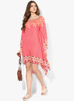 Pink Coloured Printed Kaftan 2