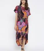 The Kaftan Company Women Multicoloured Printed Wrap Dress