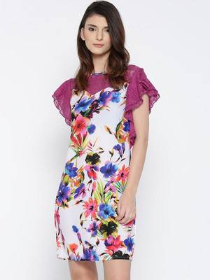 Retro Pink Floral Kaftan Dress 1