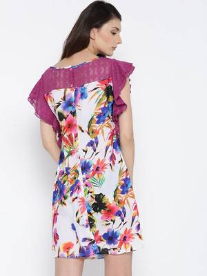 Retro Pink Floral Kaftan Dress 2