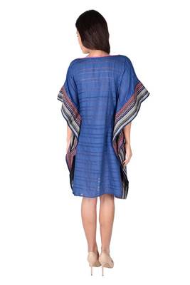 Fringe On Top Knee Length Kaftan 2