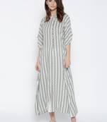 Retro Aztec Front Open Maxi Kaftan