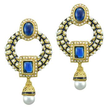 Blue cubic zirconia earrings 1