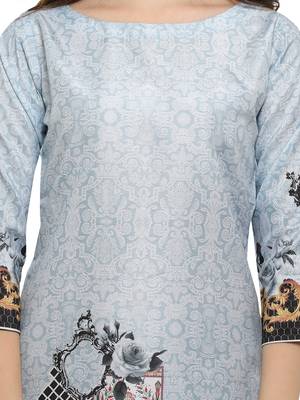 Multicolor printed dupion silk kurtas-and-kurtis 4