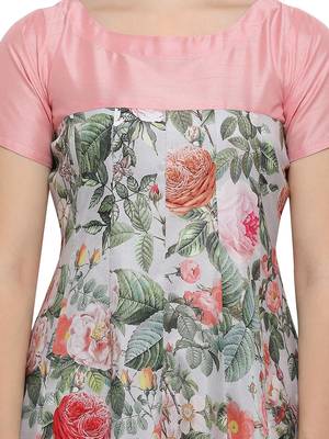 Multicolor printed dupion silk kurtas-and-kurtis 4