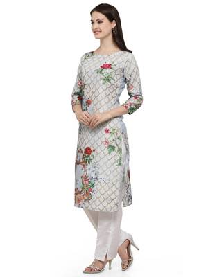 Multicolor printed dupion silk kurtas-and-kurtis 2