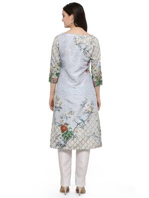 Multicolor printed dupion silk kurtas-and-kurtis 3