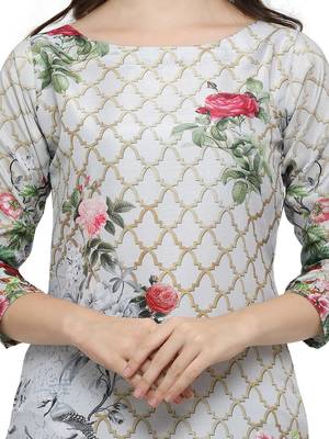 Multicolor printed dupion silk kurtas-and-kurtis 4
