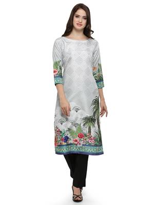 Multicolor printed dupion silk kurtas-and-kurtis 1