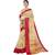 Cream woven cotton silk saree with blouse