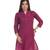 Purple Plain Cotton Stitched Kurti