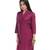 Purple Plain Cotton Stitched Kurti