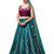 Dark-sky-blue embroidered silk unstitched lehenga