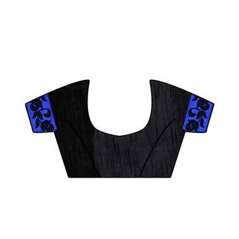 Blue Embroidered Georgette Saree With Blouse 3