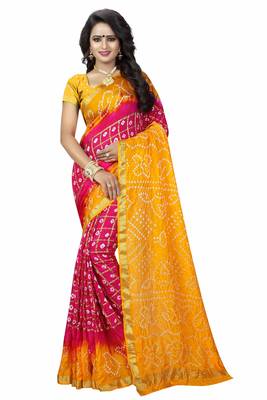 Multicolor woven art silk saree with blouse 1