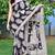 Giftpiper Kalamkari Saree In Cotton Black & Cream 1