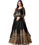 Black Embroidered Georgette Salwar