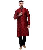 Indian Poshakh Kurta Pajama Print With Threading
